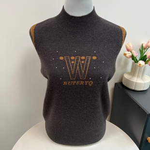 针织上衣 秋冬半高领2025新款 100纯羊毛衫 打底毛衣女中老年妈妈装