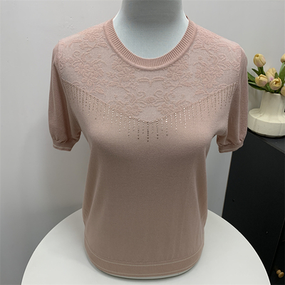 郭贵人妈妈夏装针织短袖T恤宽松