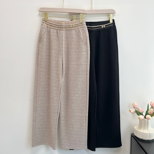 妈妈秋冬裤子高腰弹力直筒裤