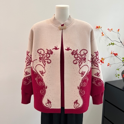 时尚妈妈秋装针织套装上衣服