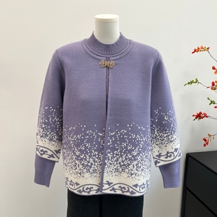 中老年女装 洋气妈妈秋冬装 新款 针织上衣服2025秋季 奶奶两件套 套装