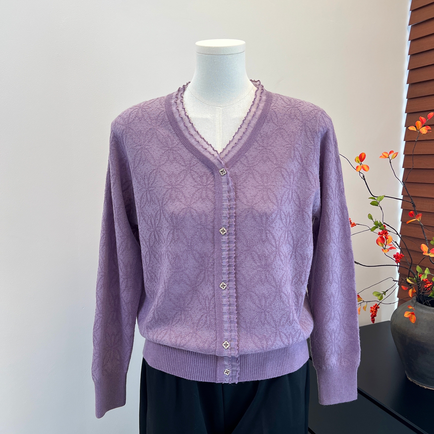 时尚妈妈秋装薄款针织衫洋气上衣