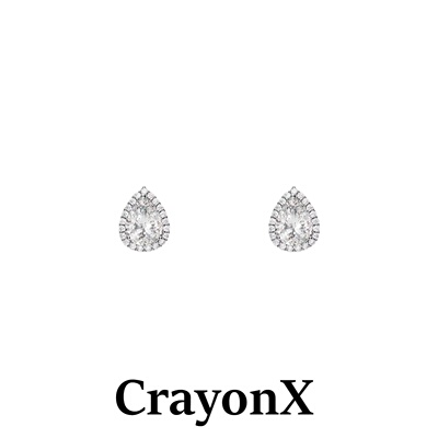 赵露思同款粉色轻奢日常锆石水滴