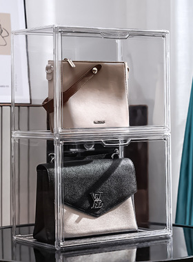 包包收纳神器奢侈品透明展示收纳盒包卧室置物架防尘家用整理收纳