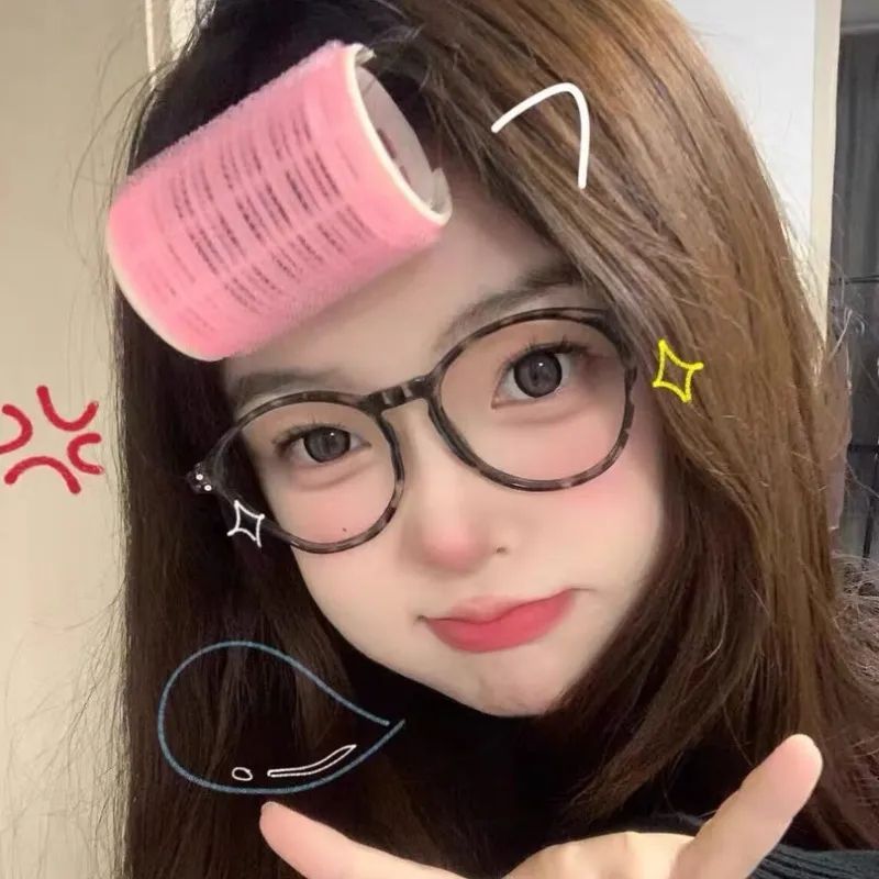 复古素颜ins眼镜框近视超轻度数豹纹眼镜蓝光圆脸显瘦平光镜