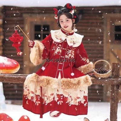 汉服女童冬装宝宝中国风