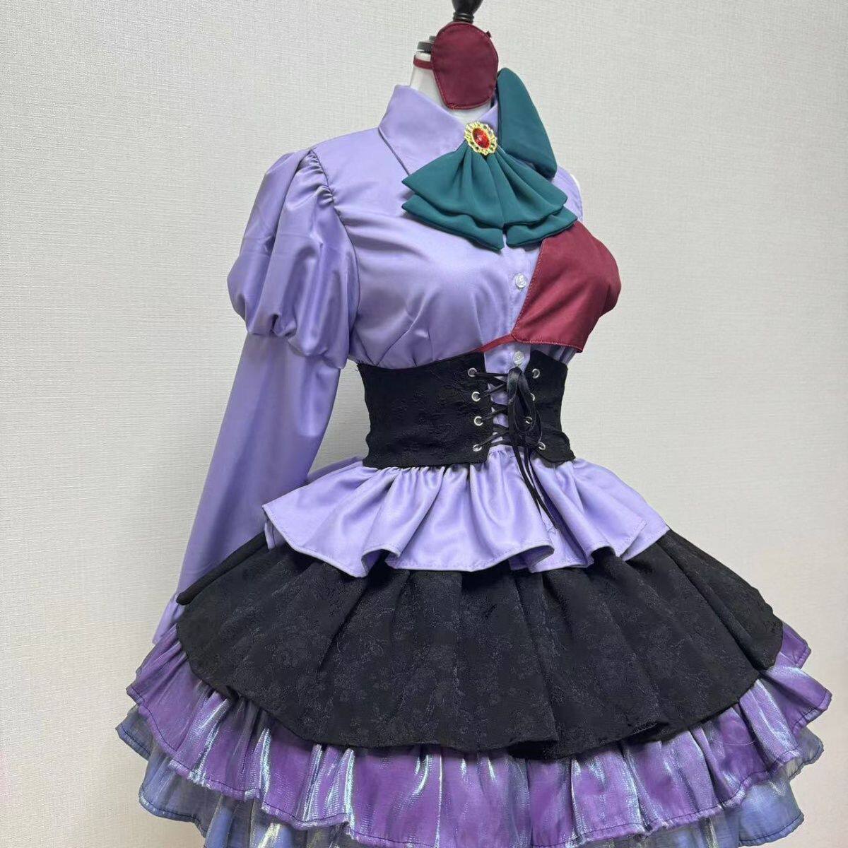 小鸟游六花校园祭cos服中二病也要谈恋爱cos动漫洋装连衣裙暗纹
