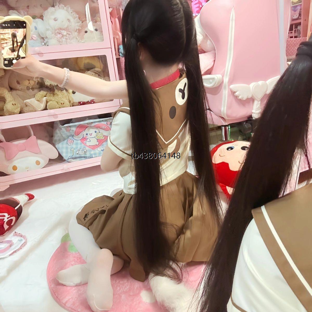 原创萌系jk制服短袖水手服套装可爱软妹甜心棕色Jk粉色呼呼小熊