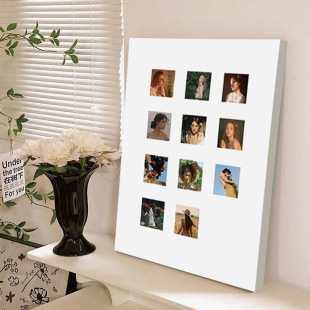 装 饰画11宫格diy油画布无框画12宫拼图艺术微喷照片打印创意礼品