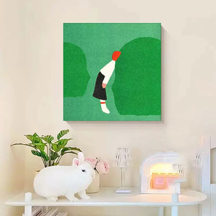 小清新ins风餐厅桌面摆画抽象艺术客厅装饰画砂岩治愈系卧室挂画