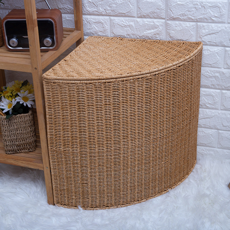 衣物脏衣桶扇形浴室衣服洗衣篓三角形篮家用角落收纳箱仿藤编大号