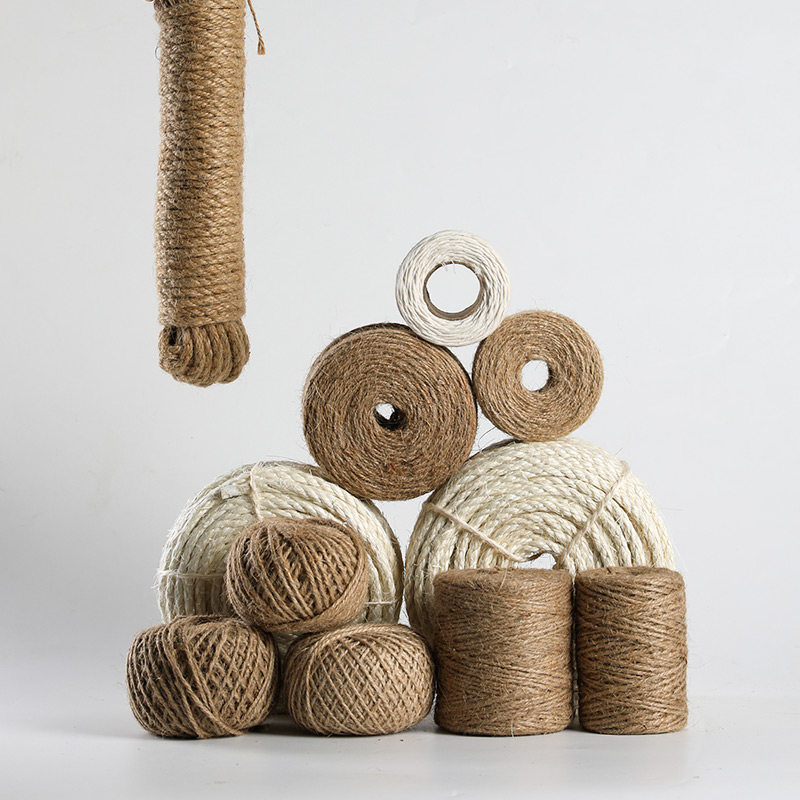 家好点麻绳绳子装饰手工编织线细粗diy猫咪抓装饰水管墙面材料照