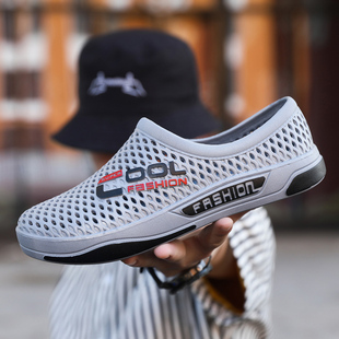 男士 男款 新款 户外休闲包头洞洞鞋 两穿软底防滑透气涉水凉拖鞋 夏季