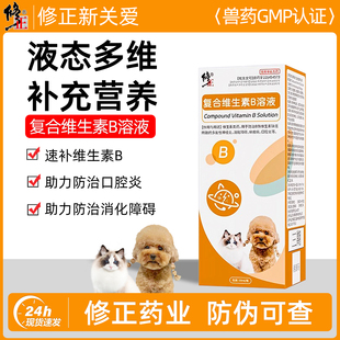 修正新关爱复合维生素B溶液宠物狗狗猫咪防治口腔溃疡消化不良