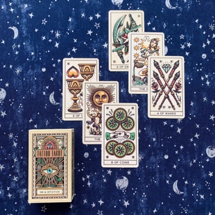 塔罗牌塔luo牌taluo纹身塔罗牌Tattoo Tarot 水墨与直觉 马赛体系