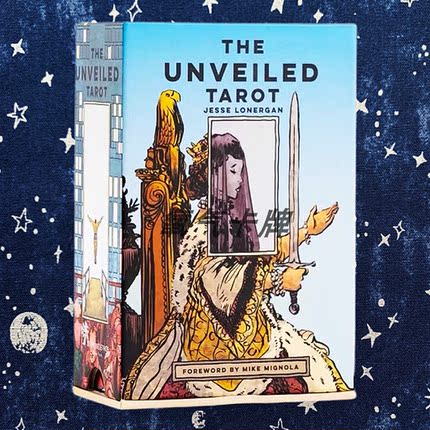 塔罗牌揭开面纱The Unveiled tarot天地盖7*12cm80张韦特双面压纹