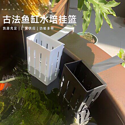 鱼缸绿植挂篮水培红薯篮水培定植篮造景装饰配件古法鱼缸水培挂篮图片