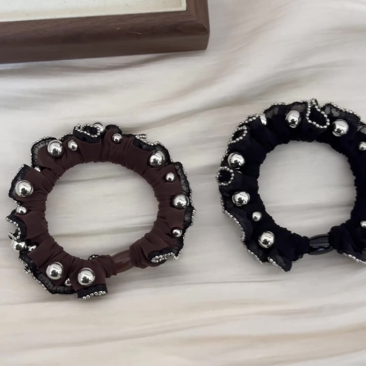 韩系银珠小肠发圈高弹力