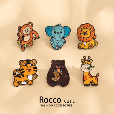 狮子老虎猴子棕熊大象胸针