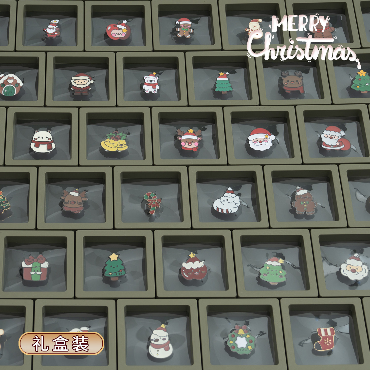 高级感礼盒装2025大辑卡通圣诞节胸针创意可爱圣诞徽章节日伴手礼