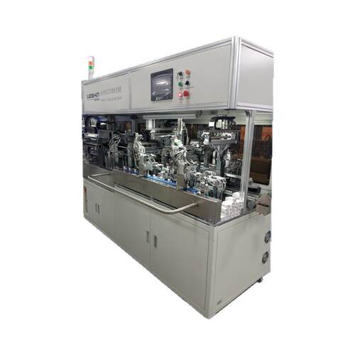 845欣科技L工X联-470H2双位自动绕线纸包膜机，数据线全自动折膜