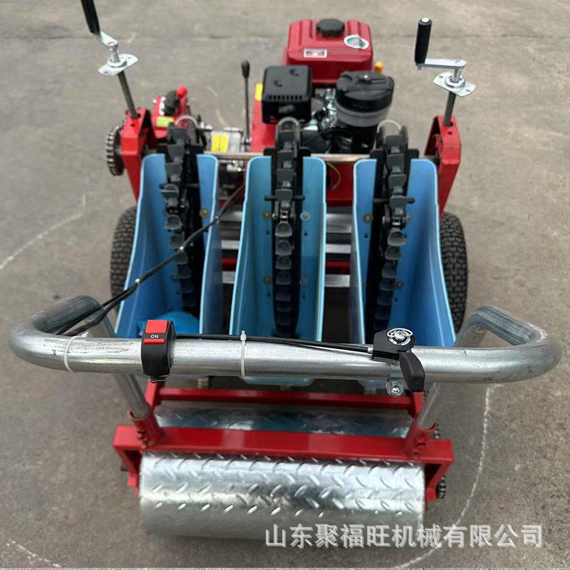 不伤蒜种手推式播种机电动大蒜三行种植机四轮牵引大蒜播种机