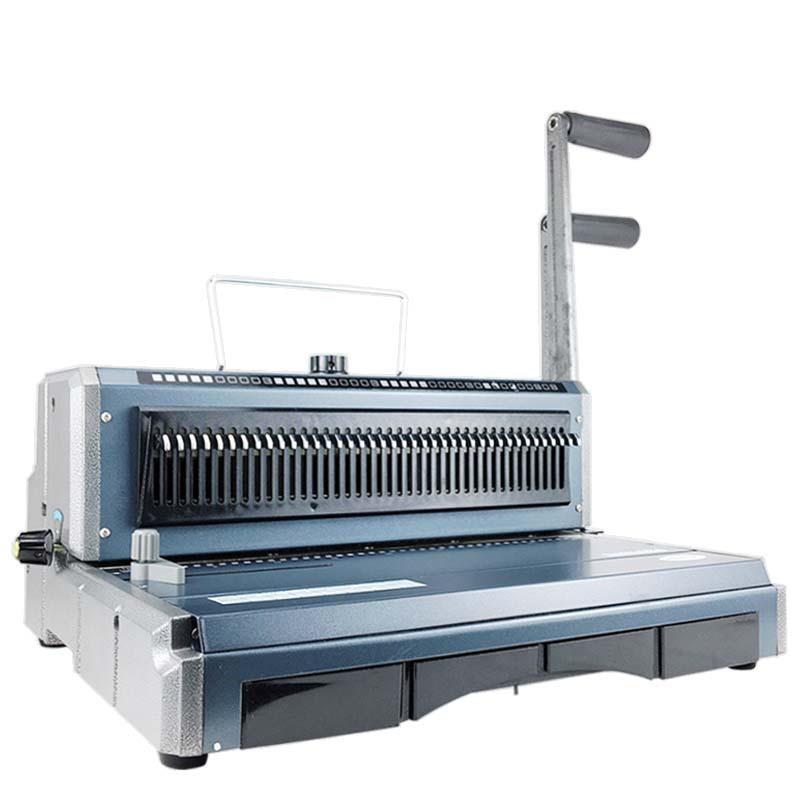 T970重型铁圈装订机厂家挂历台历装订机双线圈装订机单次打40孔