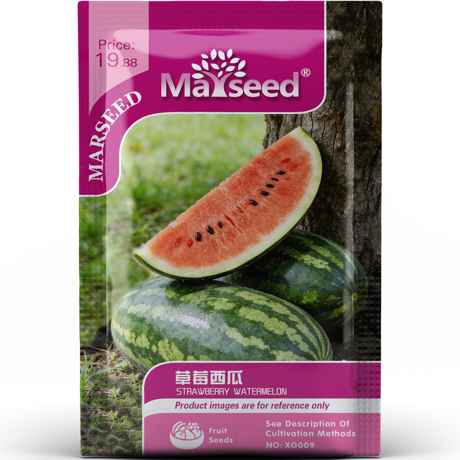 古朴质感草莓西瓜果肉粉嫩浓郁香甜蔬果花园庭院清凉种子种苗A220