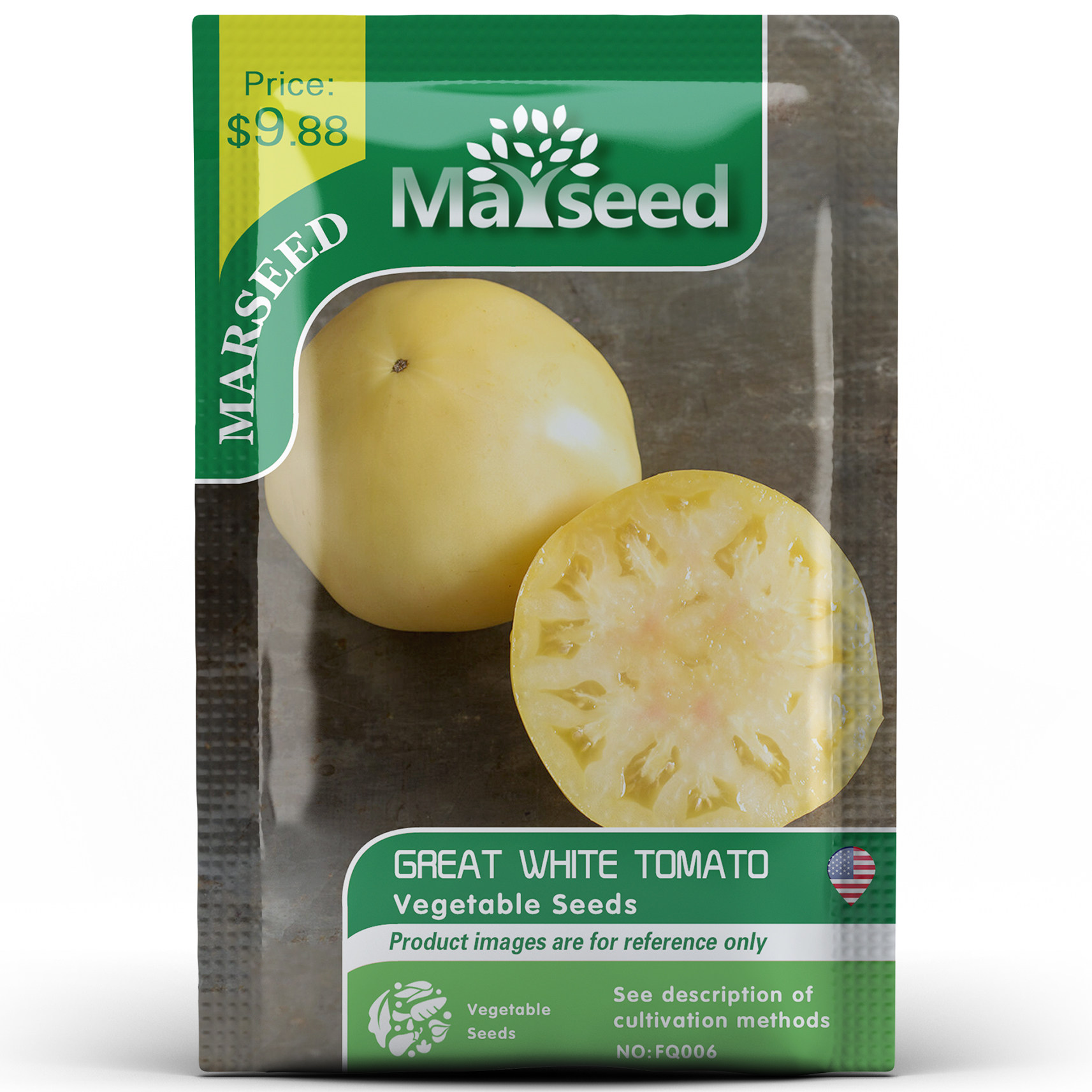 【marseed火星家】传家宝great white大白鲨白色牛排番茄种子籽苗