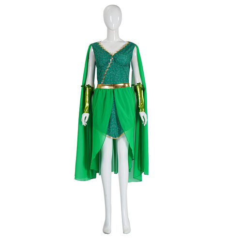 毒藤女cos服绿色连衣裙套装仙女裙角色演出服跨境源头新品