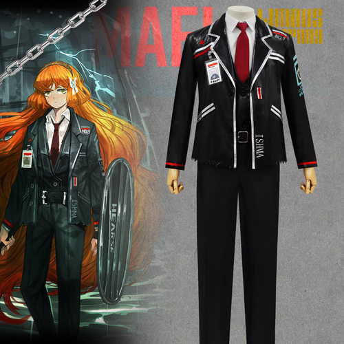 边狱巴士公司cosISH以实玛利鸿璐浮士德黑色制服cosplay服装全套
