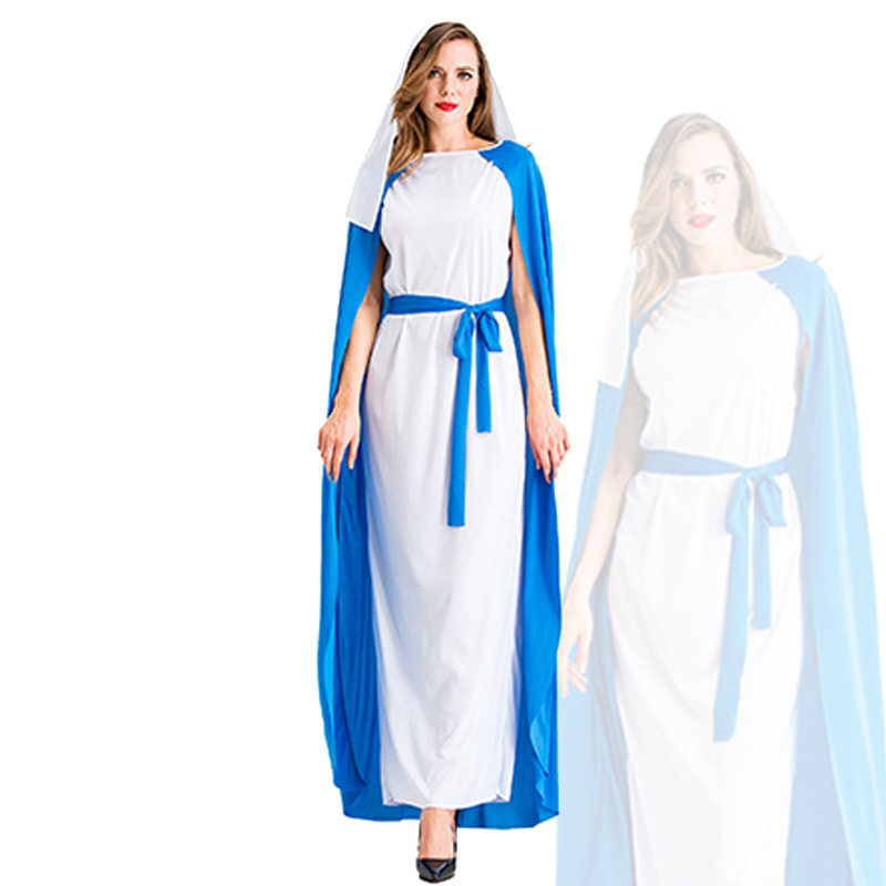 新款万圣节成人牧师圣母玛利亚传教士服装cosplay舞台话剧演出服