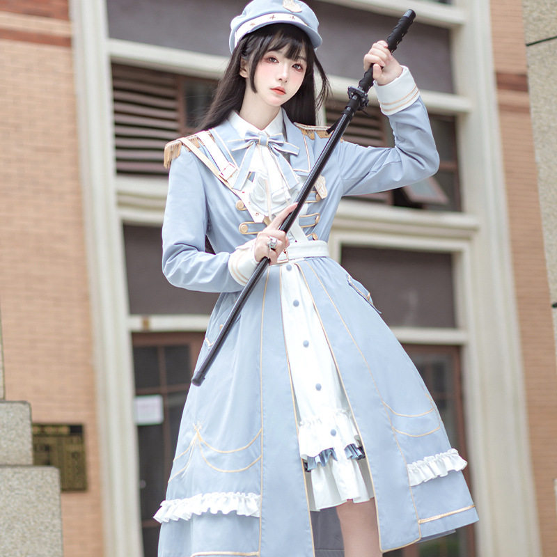 一件新次元原创设计lolita星海幻想蓝色军lo优雅气质洛丽塔裙