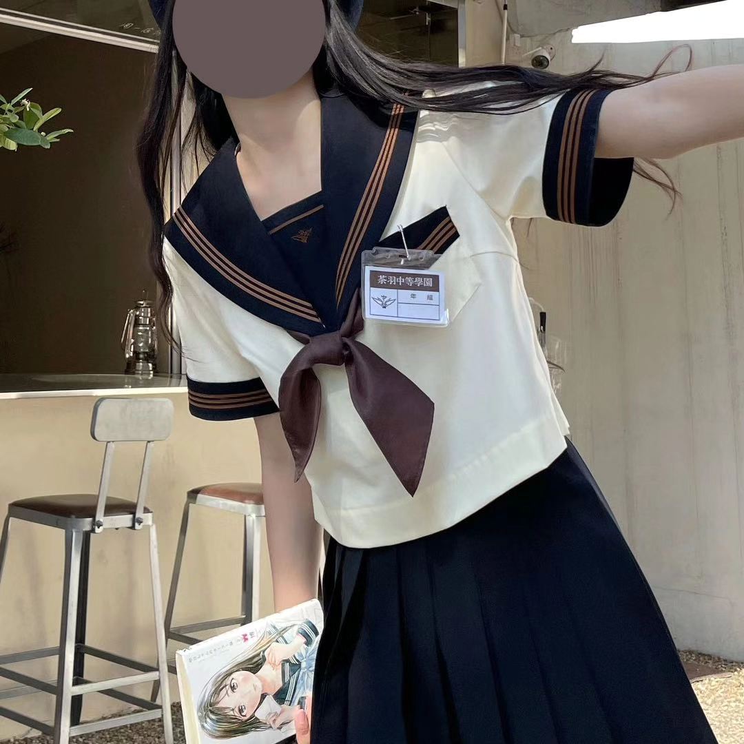 茶羽中正统JK制服裙日系短袖秋冬水手服学院风套装班服基础款校服