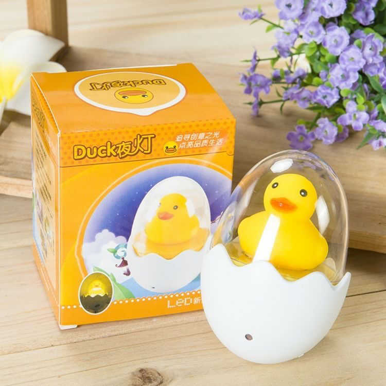 小黄鸭夜灯光控插电感应夜光灯卧室led灯具床头儿童睡觉壁灯节能