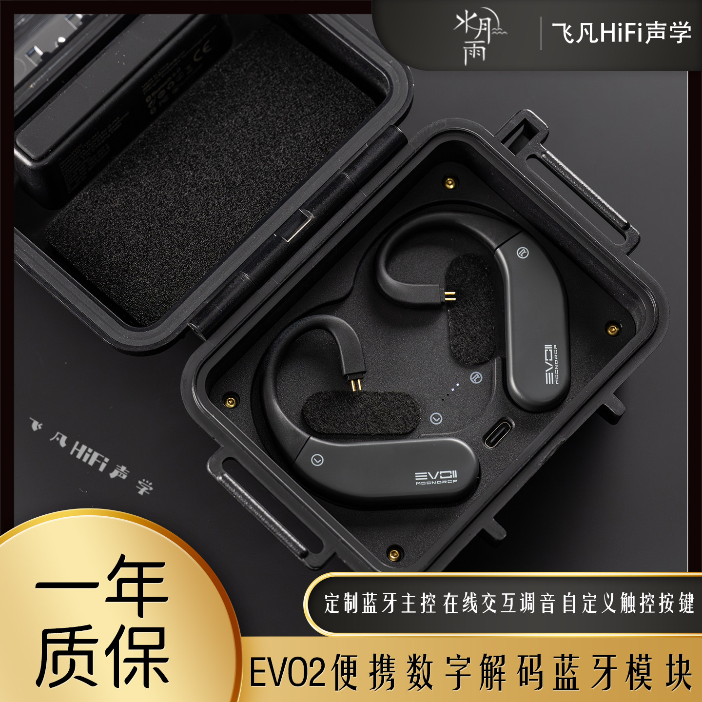 水月雨EVO2挂耳式真无线蓝牙模块