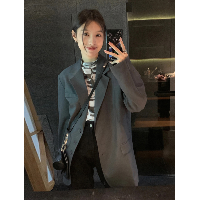 小西装外套女2024春秋新款超好看韩系休闲高级感小个子西服设计感
