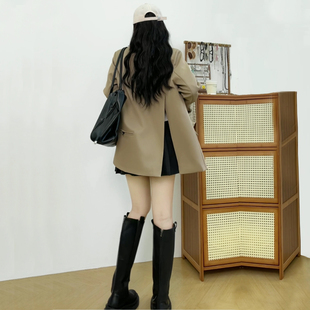 英伦风炸街小个子休闲西服上衣 韩版 高级感西装 外套女春秋2023新款