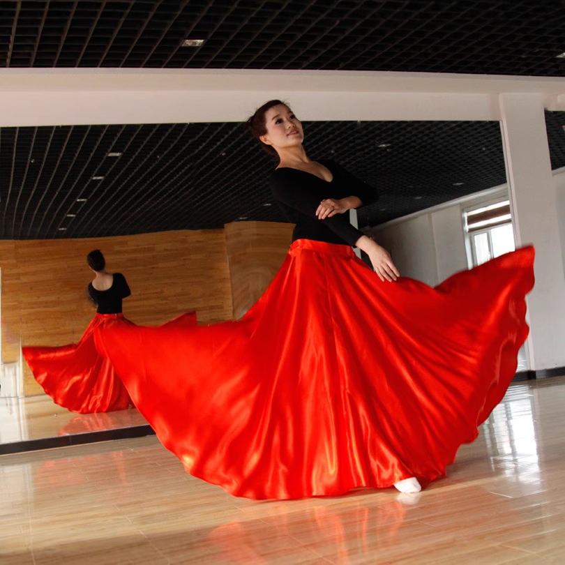 维族舞蹈裙子新疆舞蹈大摆裙女裙舞台民族舞民族裙子大摆