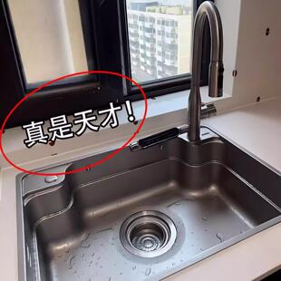 厨房水槽置物架台面洗碗海绵钢丝球沥水架水池边多功能窄边备盘子