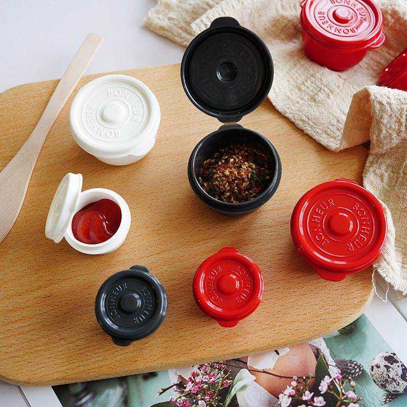 日式迷你酱料盒家用番茄酱果酱盒小巧便携调味料盒18ml/48ml