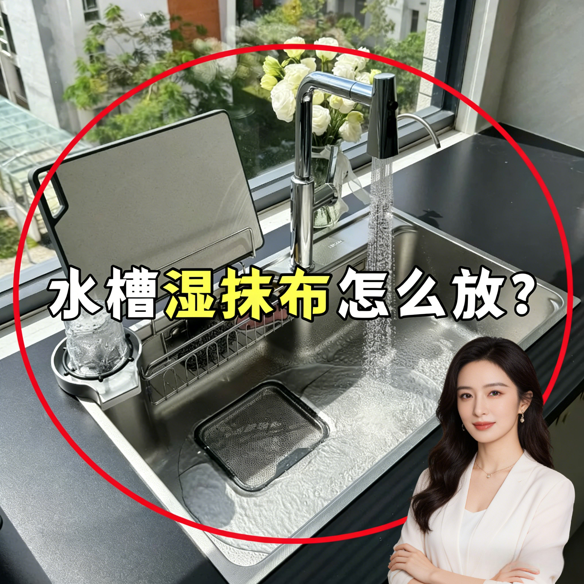 吸盘旋转沥水抹布海绵脸盆架