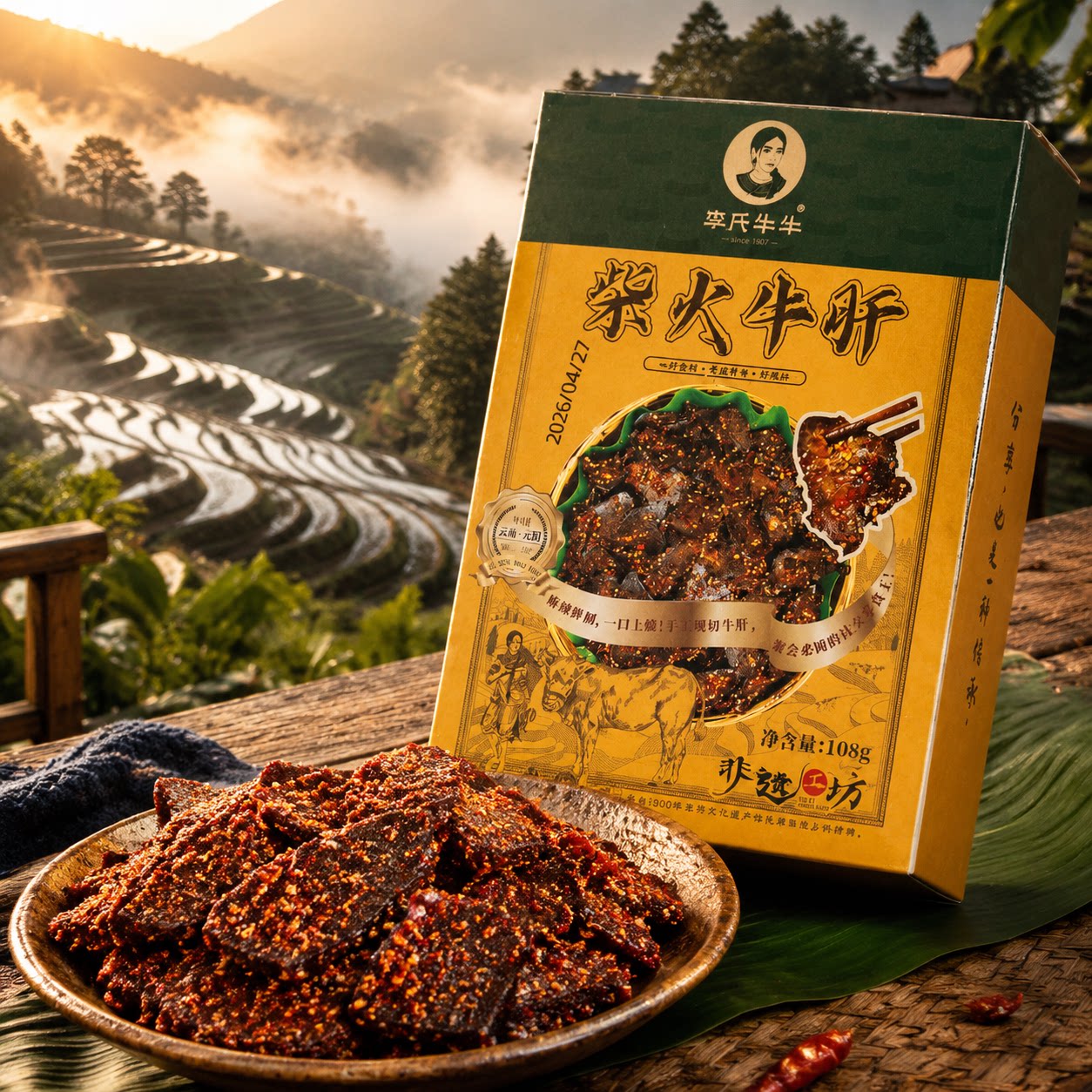 李氏牛牛云南特产农家散养熟食麻辣黄牛肝下酒菜解馋零食独立包装
