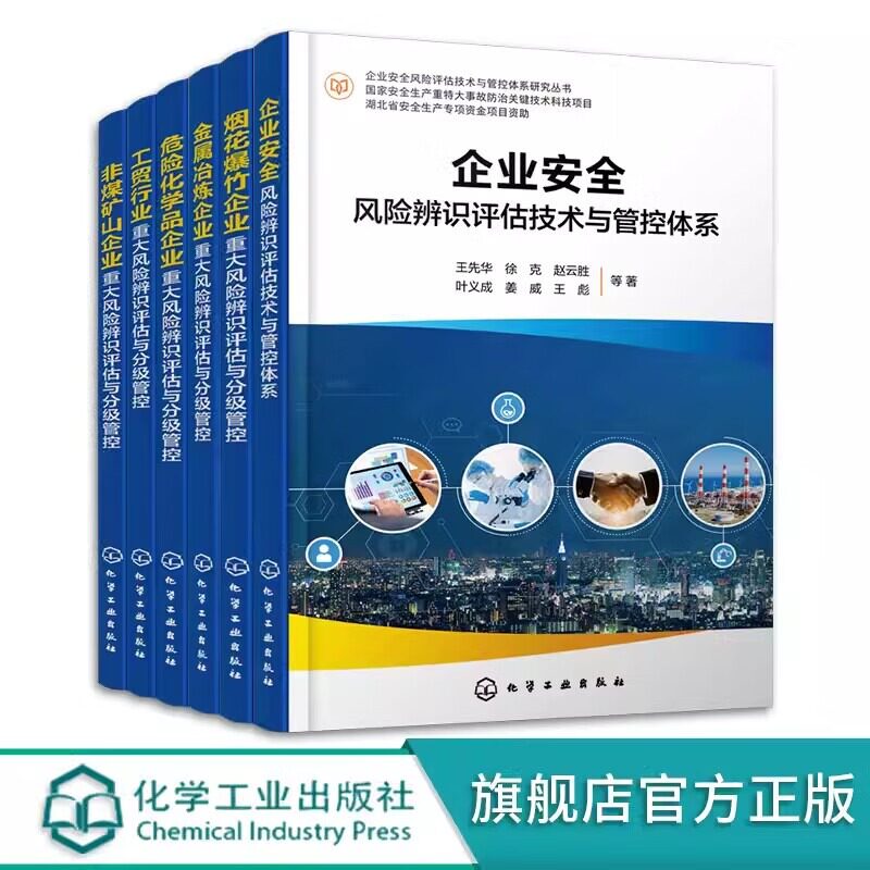 6本 企业安全风险评估技术与管控体系研究丛书 金属冶炼企业烟花爆竹企业工贸行业危险化学品企业风险管理人员参考