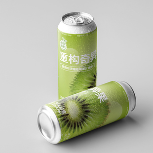 大罐气泡实验室重构奇异果果味西打精酿啤酒500ml