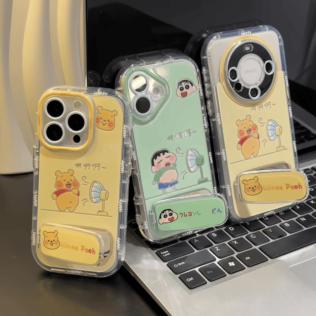 吹风扇小新维尼适用苹果15手机壳