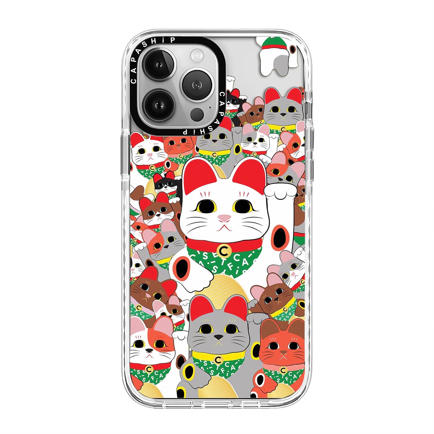 CASE适用苹果15iPhone14plus16亚克力13promax17Magsafe磁吸可爱招财猫手机壳12防摔11新款高级感tif保护套