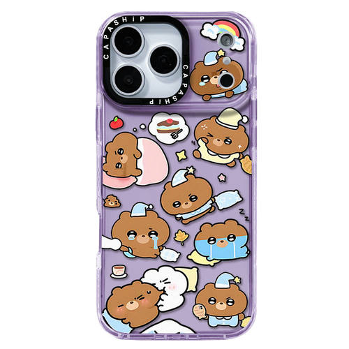 C家适用苹果15iPhone14plus16透明13promax17/18proTPU可爱迪迪熊xr软手机壳12防摔11新款xs高级感保护套