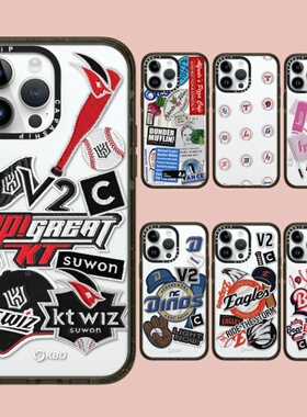 CASE适用苹果15iPhone14plus16亚克力黑边13promax17磁吸潮牌KBO2棒球手机壳12防摔11新款高级感tif保护套