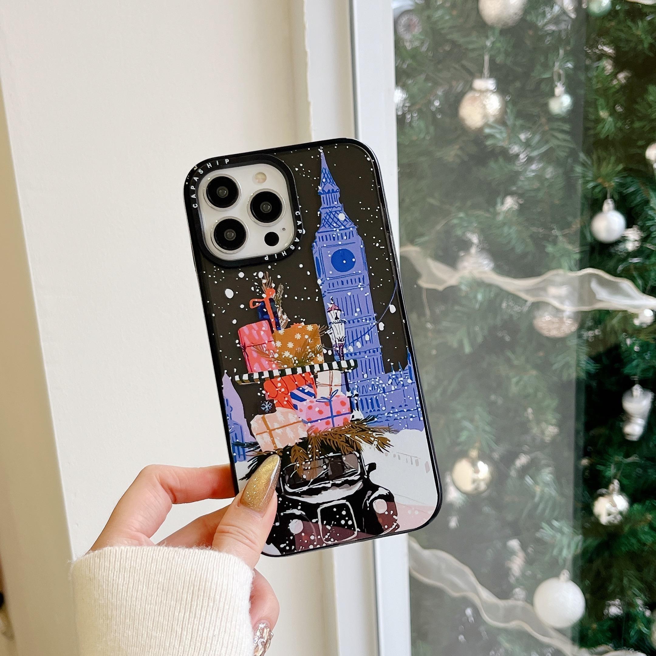 适用苹果15iPhone14plus13promax17透明xs16TPU可爱下雪冬日xr软超火手机壳12防摔苹果11新款高级感保护套